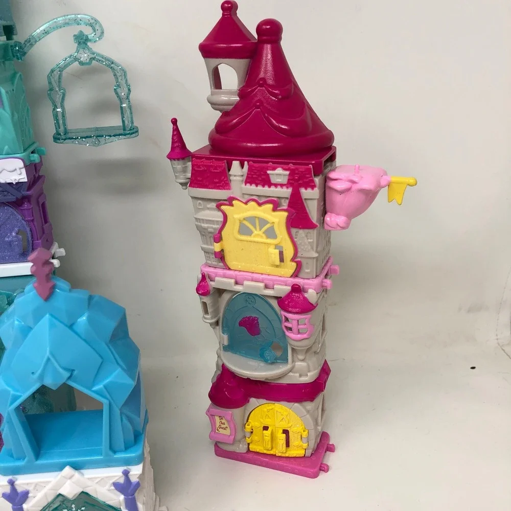 Disney Doorables Playset Lot Frozen Tangled Mickey Mouse Little Mermaid Houses